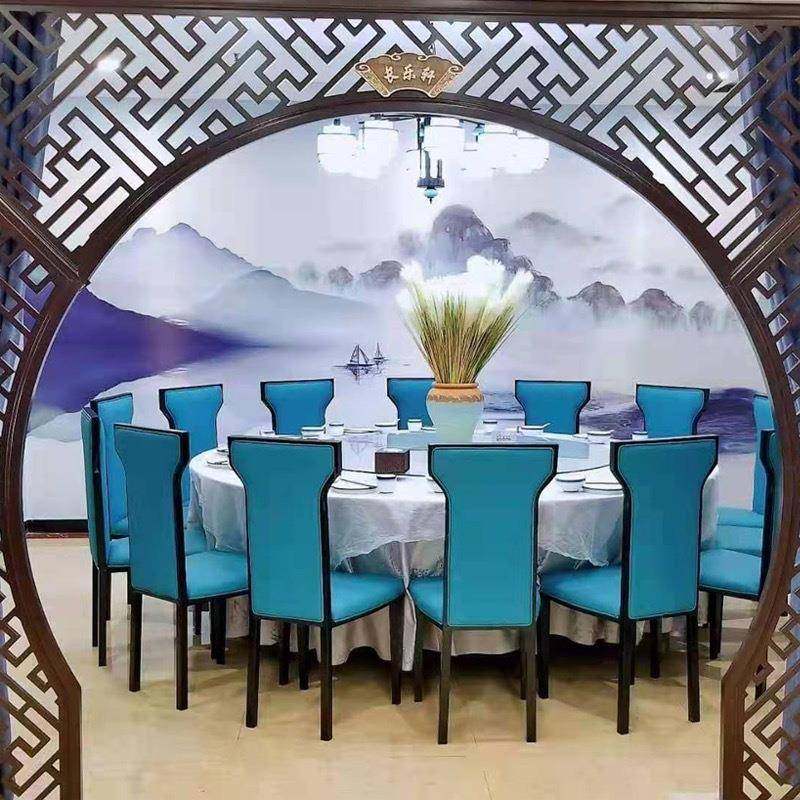 新中式铁椅子酒店餐椅茶餐厅RFC代饭店包厢现古典背简约艺宴会厅