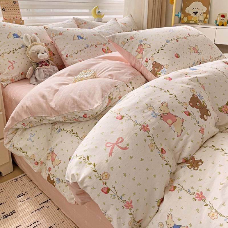 上四件套小清花被套夏床笠款床新LZH单季宿舍床三件套