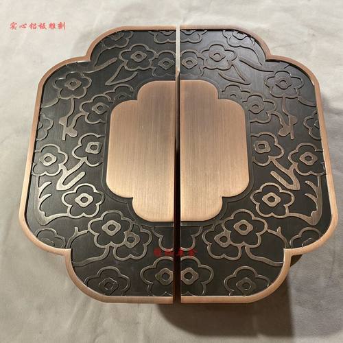 雕刻祥云古铜色拉手玻璃门把手豪华别墅门大拉手仿古大门拉手厂家