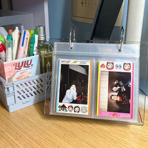 拍立得相册一宫格卡册亚克力展示架小卡收纳本翻页3寸相框摆台