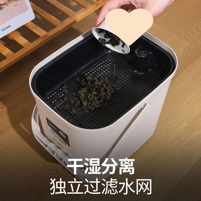 茶渣桶茶水桶塑料家用茶叶过虑水垃圾桶功夫茶道配件大小茶桶加厚