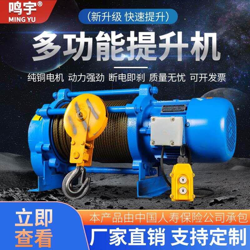 电动卷扬机1吨2吨电动吊车220v吊机家用380v建筑装修多功能提升机