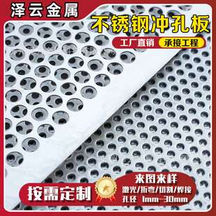 304不锈钢冲孔板加厚圆孔筛网幕墙装饰钢板网洞洞板金属镀锌网板