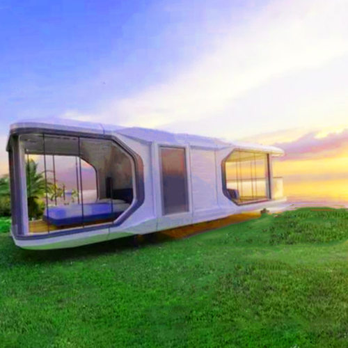 水边观景太空舱民宿露营住宿亲子星空房智能控制高档活动房别墅