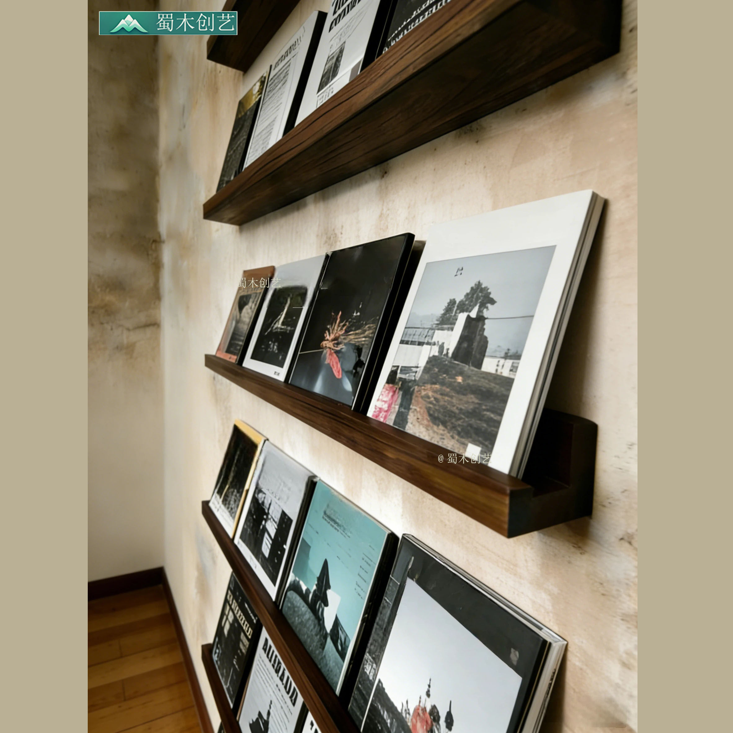 实木壁挂式杂志书架收纳架带挡板墙上置物架客厅展示架报纸报刊架,商业/办公家具,报刊架,淘宝优惠券,粉丝福利购,淘宝优惠卷