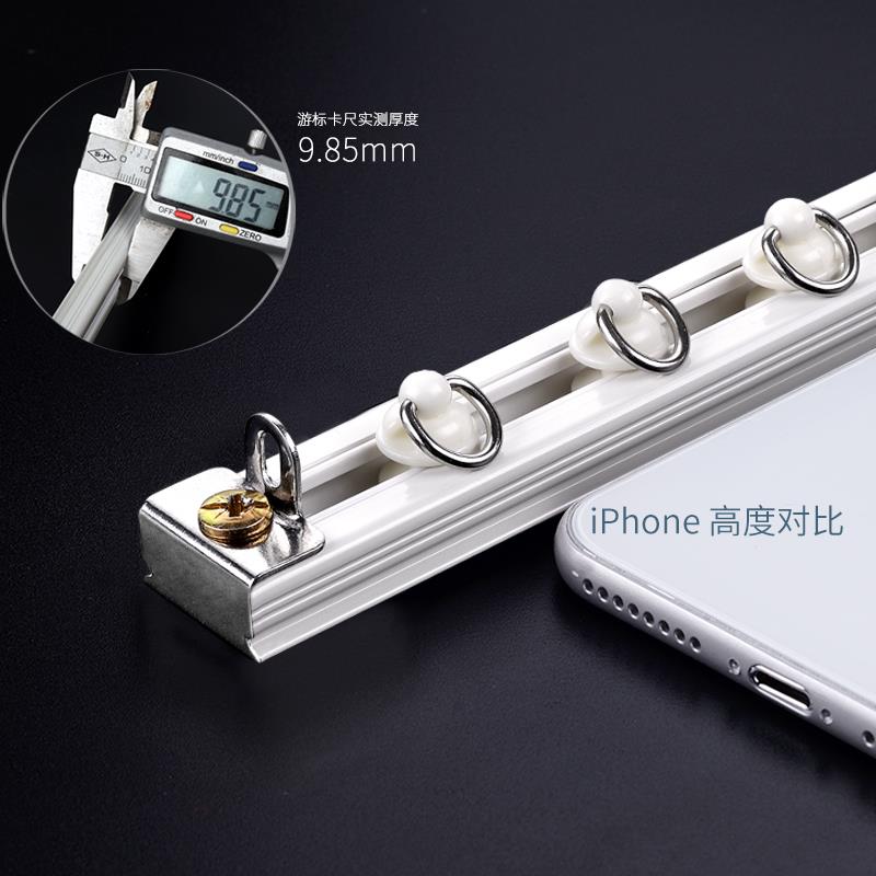 窗帘静音超薄轨道铝合金直轨加厚滑道内开窗直轨轨道滑轨顶装侧装