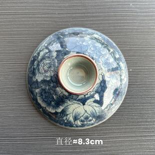 古锦盖碗盖子单卖老陶泥复古开片茶具零配件泡茶碗配盖大马蹄盖子