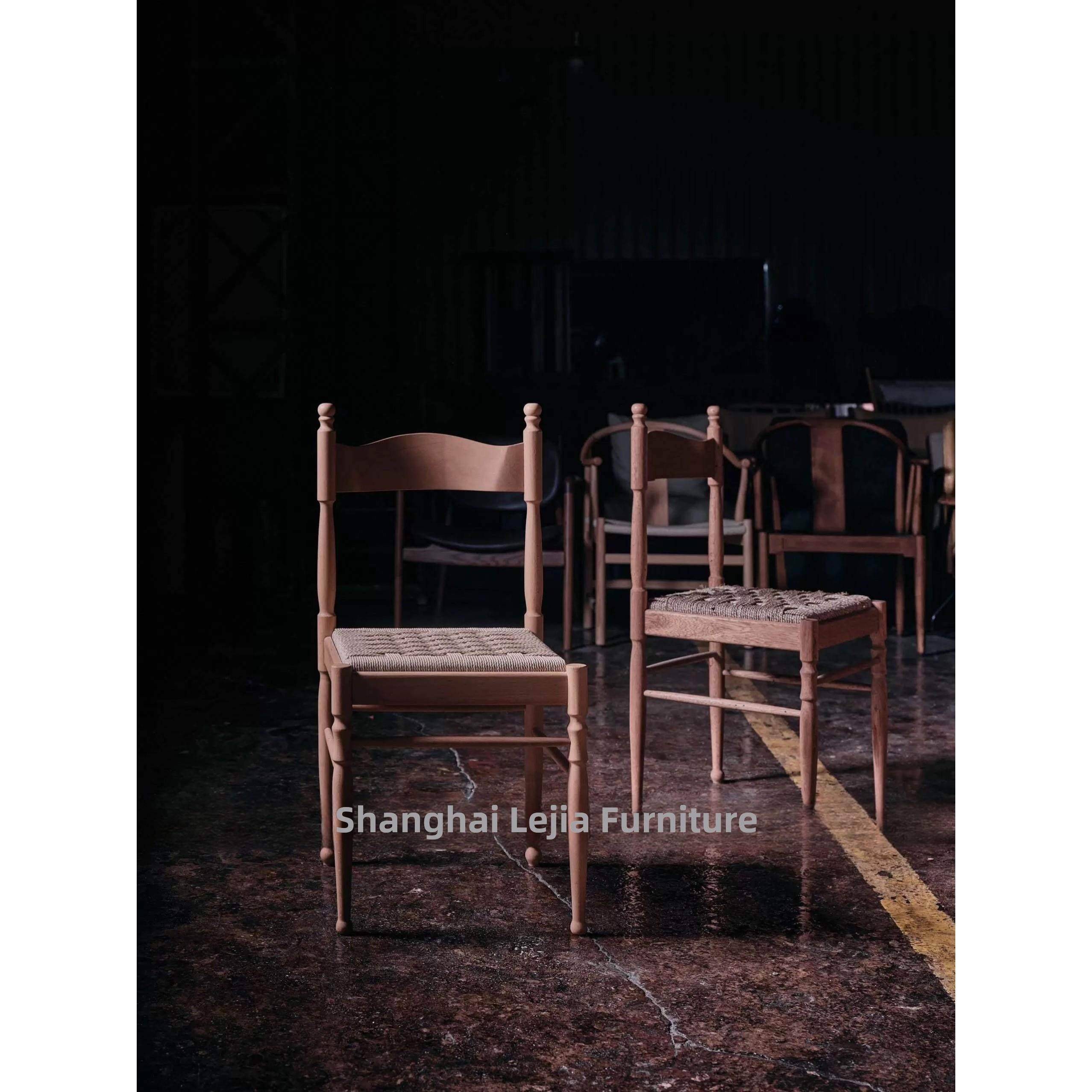 2025新古董风格实木藤靠背餐椅可访问的豪华高端设计师家靠背椅