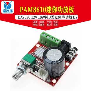 10W纯D类立体声功放 12V TDA2030 PAM8610迷你功放板