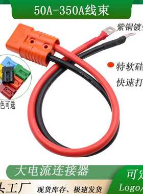 大电流插头带线50A 120A 175A 350A  12-1/0AWG 可匹配安德森插头