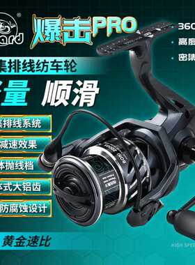 科美龙暴击密集排线麻花轴路亚纺车轮鲈鳜翘海钓防水防腐蚀渔轮