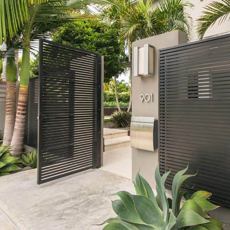 铝合金庭院别墅门小区栅栏院子门对开门入户外花园小门铁艺不锈钢