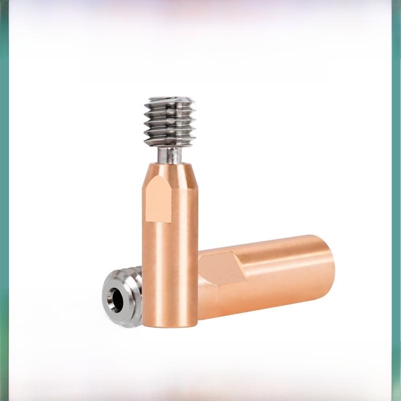 3D打印机配件CR10钛合金红铜喉管 全金属耐高温M6螺纹 送料进料管