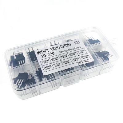 50PCS TO-220系列MOS管IRFZ44N IRF640N IRF540N IRF3205 10种各5