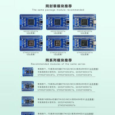 GD32F407VET6 STM32F407VET6 ARM系统板核心板开发板工业级小尺寸