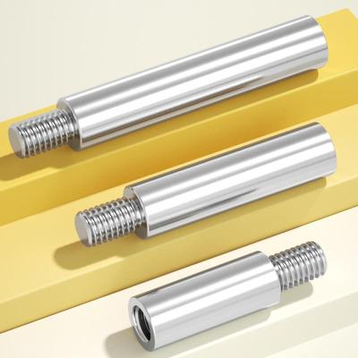 固万基304不锈钢单头圆形螺柱加长螺母隔离柱内外牙转接变径螺丝