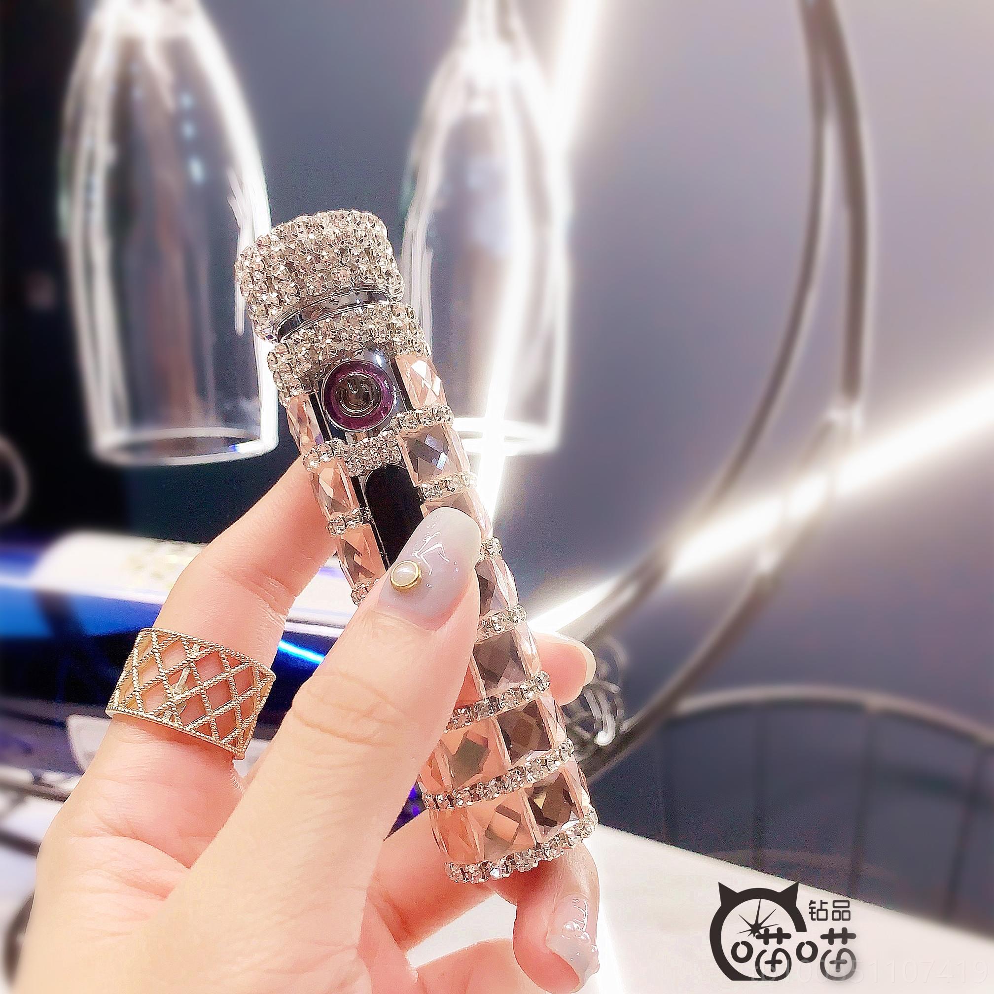 高档 新款双电弧打火机便携usb充电防风长性圆条应感点烟器个创意