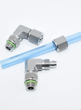 316L/304不锈钢气动快拧旋转接头 弯头螺纹不锈钢锁紧接头PL6-01