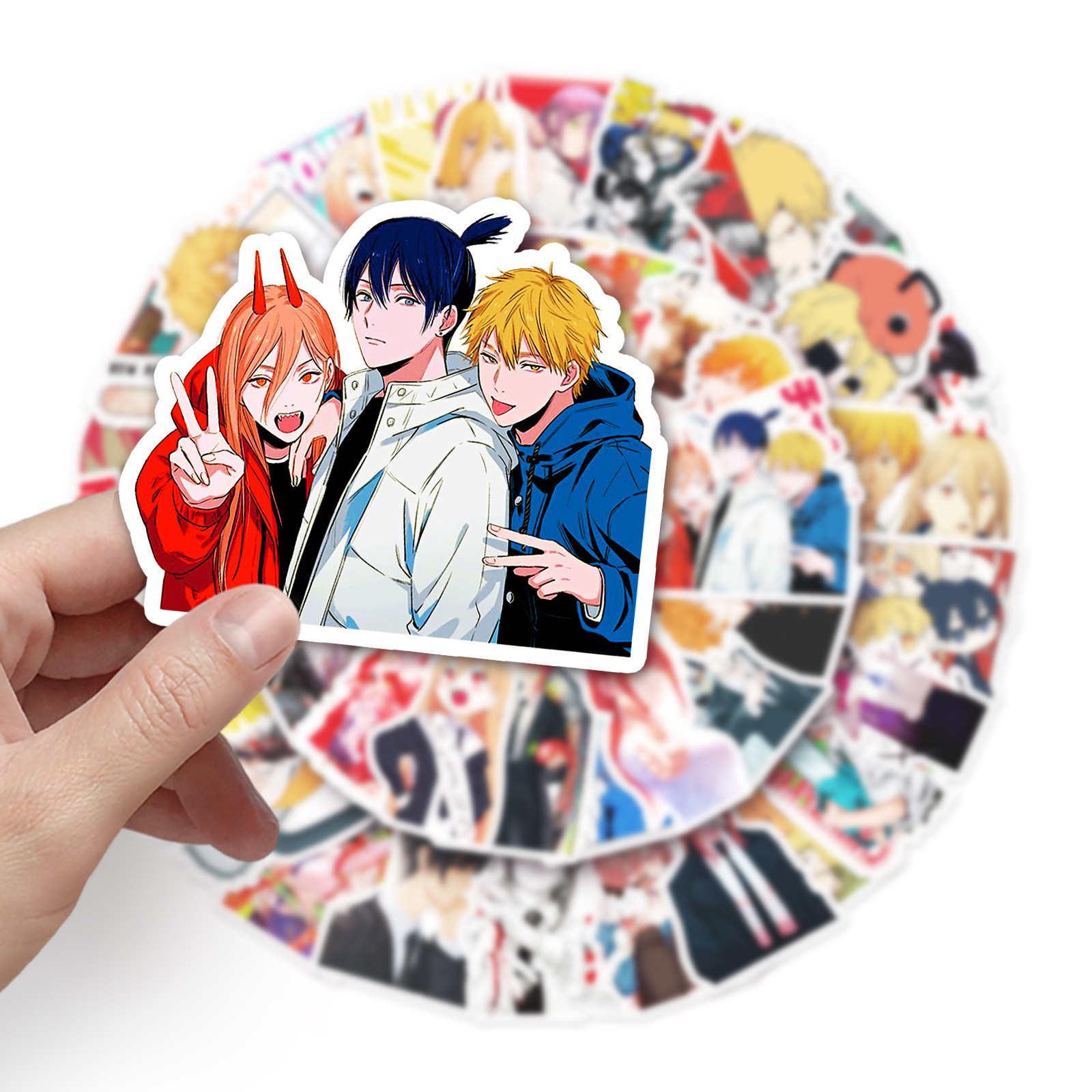 50张动漫电锯人贴纸行李箱电脑