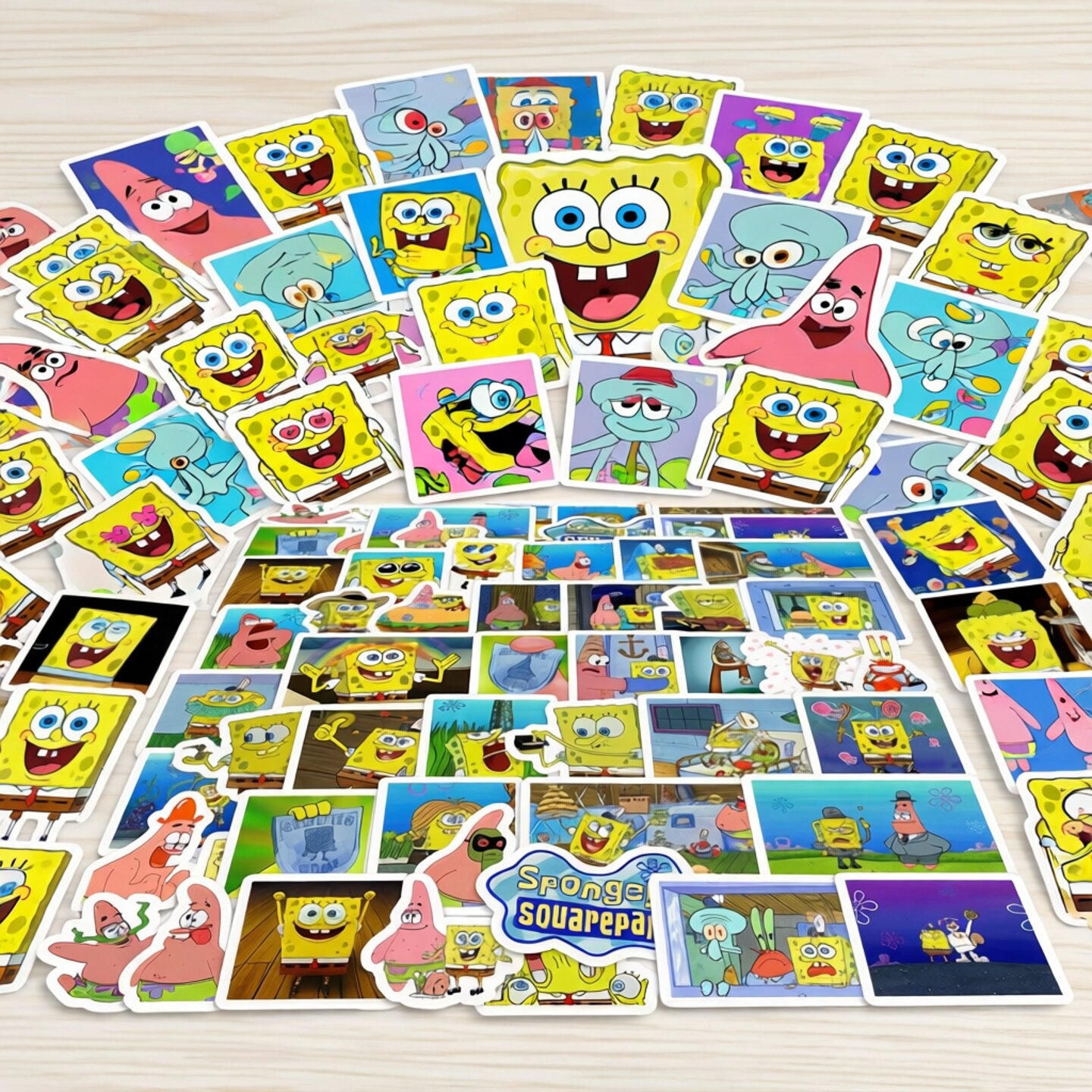 40张不重复海绵宝宝卡通动漫PVC防水小贴画可贴笔记本电脑手机壳