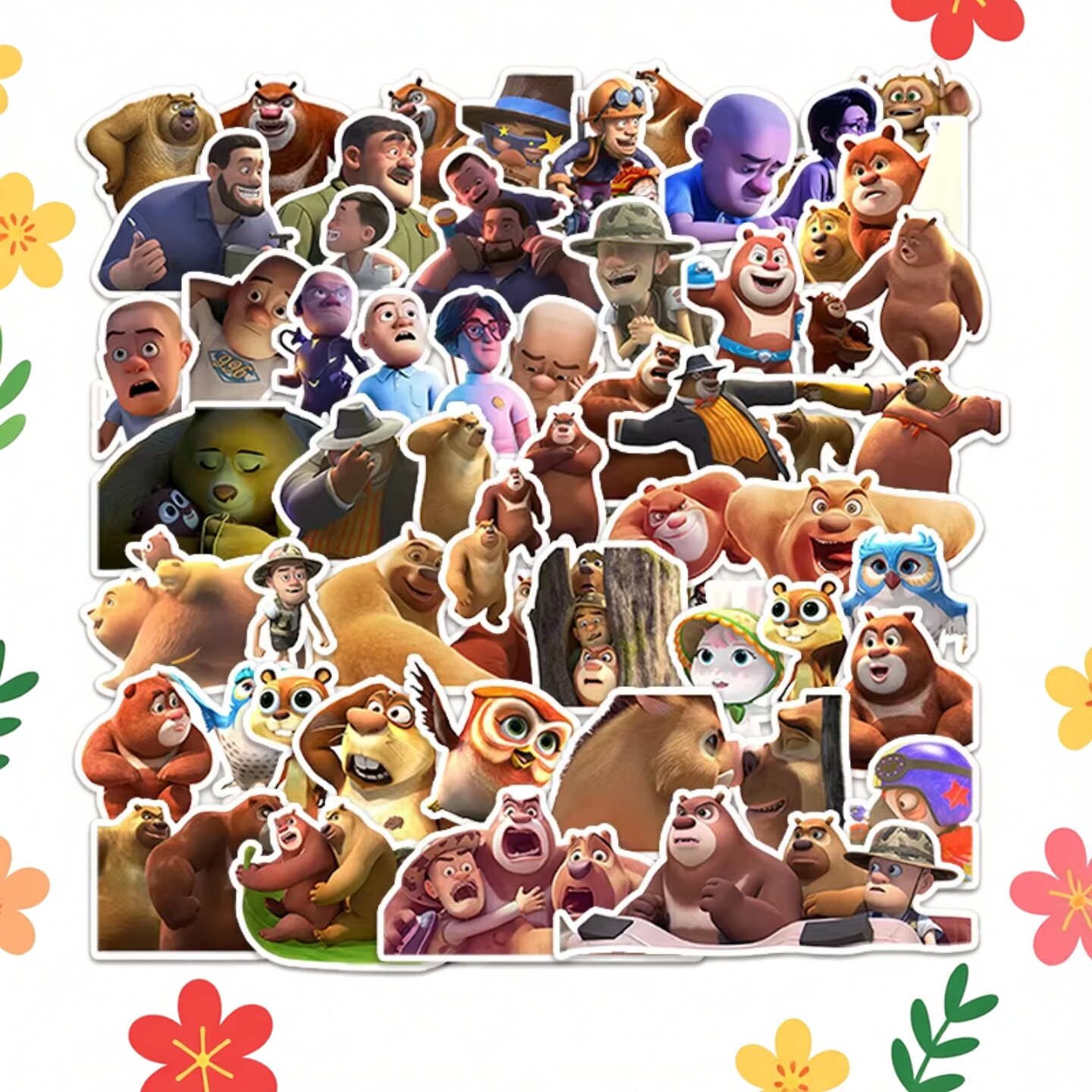 动漫卡通熊出没装饰行李箱笔记本电脑吉他手机壳防水diy贴纸包