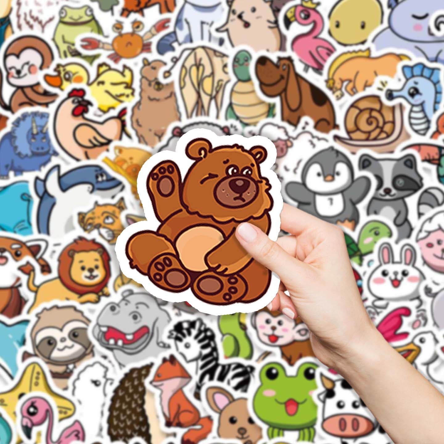 卡通动物贴纸套装可爱动物DIY装饰贴儿童手账素材拼贴,玩具/童车/益智/积木/模型,贴纸,淘宝优惠券,粉丝福利购,淘宝优惠卷