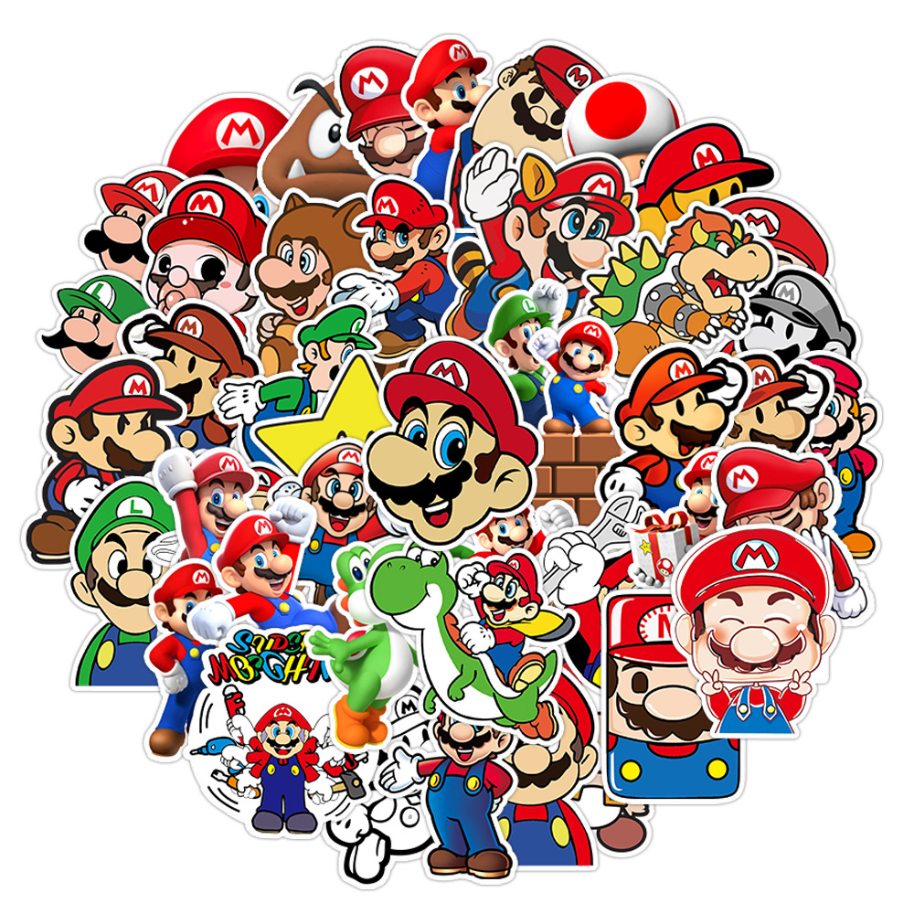 游戏超级玛丽动漫马里奥贴纸防水