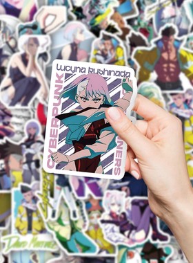 新款边缘行者动漫贴纸装饰头盔行李箱电脑贴画 Edgerunners