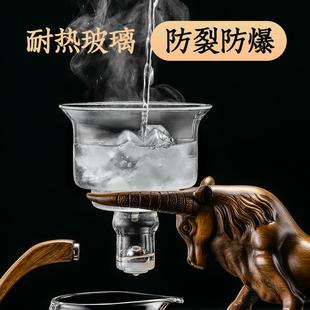 家用懒人泡茶神器磁吸自动泡茶壶办公室会客功夫茶杯 玻璃茶具套装