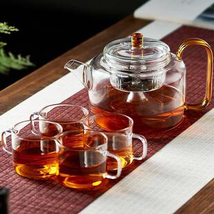 玻璃蒸煮两用茶壶电陶炉专用耐高温可加热烧水过滤茶具泡茶器单壶