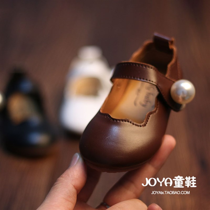 宝宝小皮鞋女1-2-3-4-6岁软底女宝H儿童鞋子春秋季奶奶鞋公主单鞋