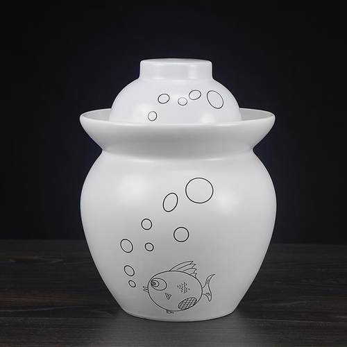 景德镇陶瓷泡菜坛子带内盖家用老式密封腌制酸菜咸菜罐鸭蛋腌制缸