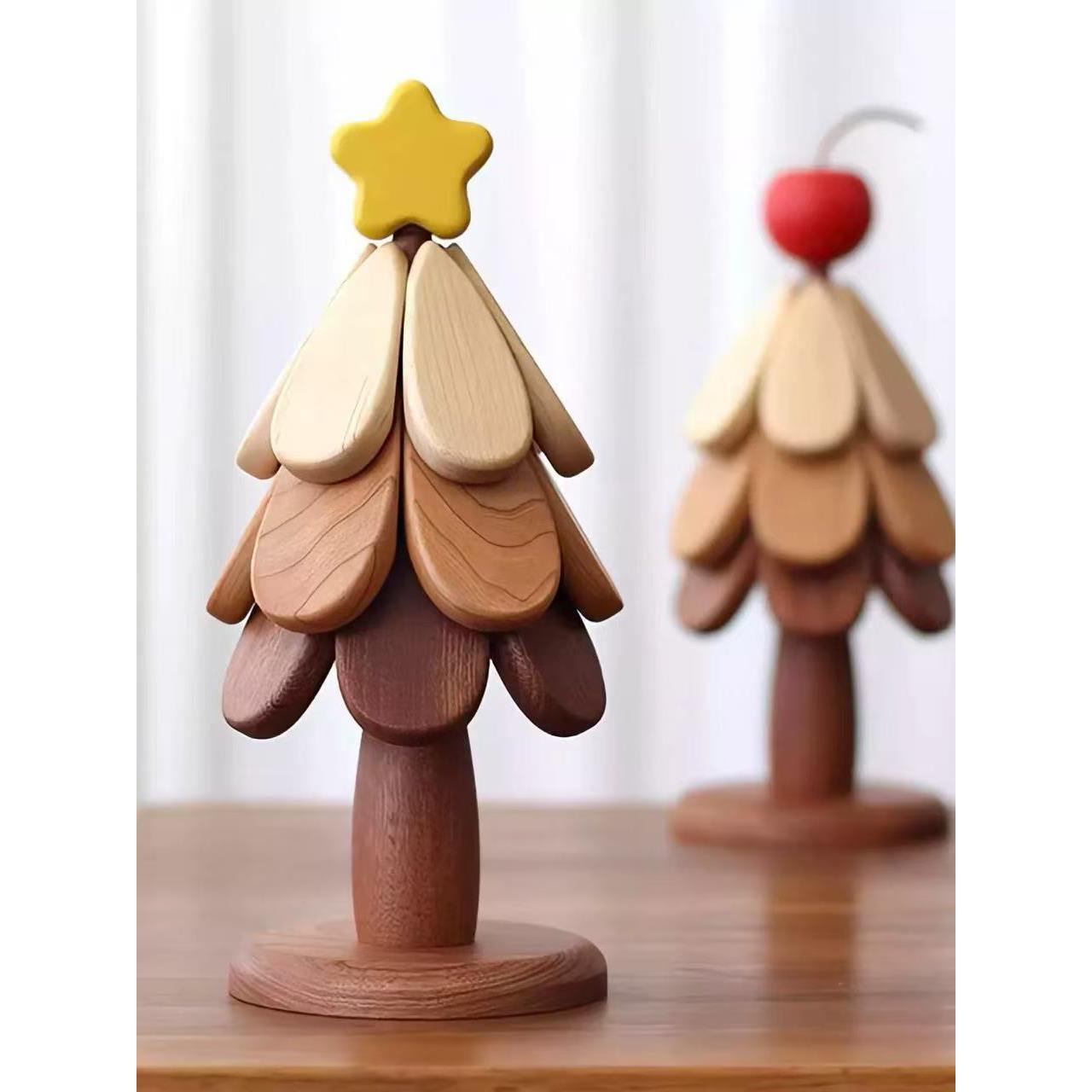 实木隔热垫桌垫餐桌摆件一棵树实木防烫锅垫折叠杯碗垫乔迁送礼