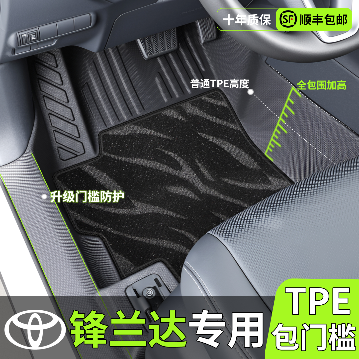 【热销N0.1】锋兰达专用TPE脚垫