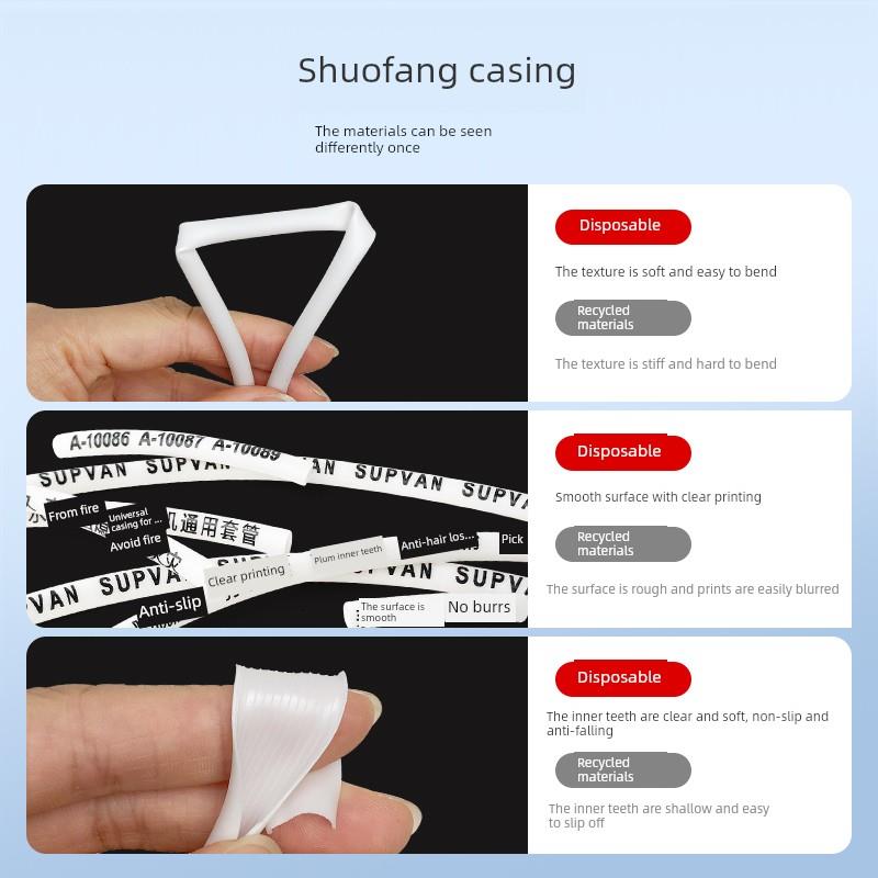 硕芳Pvc管材编号管材编号管材编号机套管打码机白色内齿梅花管0.3