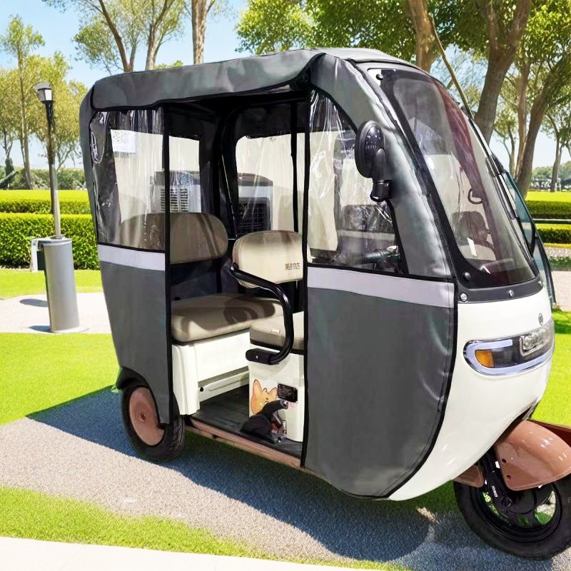 三同乐维x5台铃电动三轮车雨棚一体车棚遮阳防晒保暖雨帘围帘