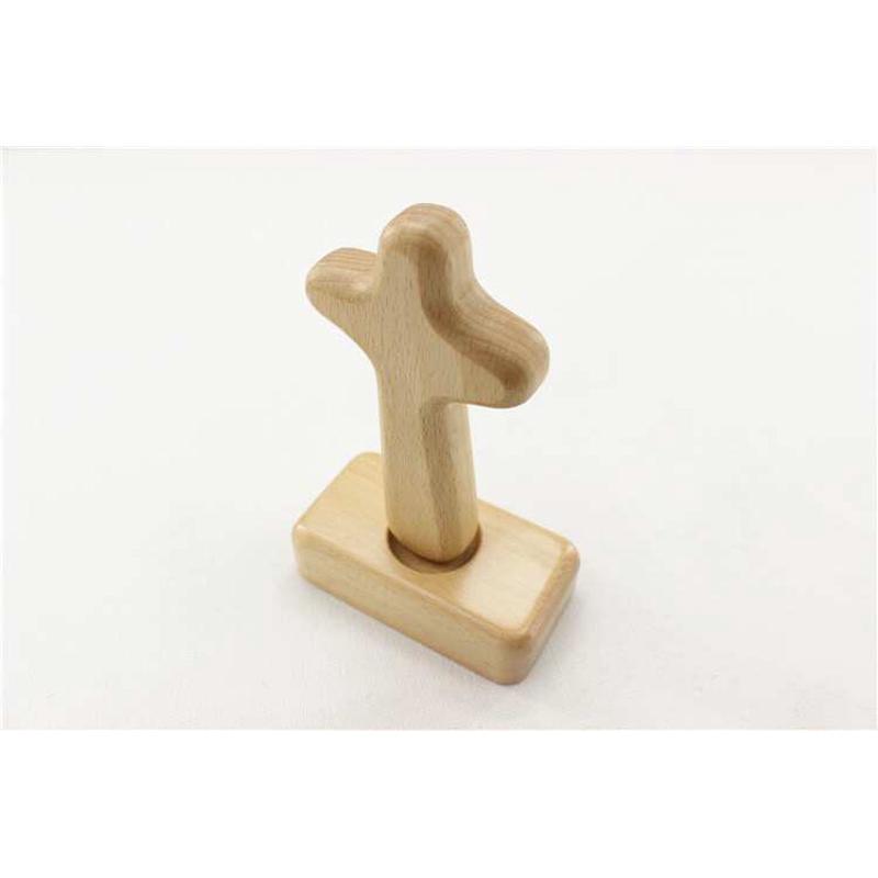 实木探访12cm礼品桌手握摆高教工艺品木质生日十字架摆件摆件