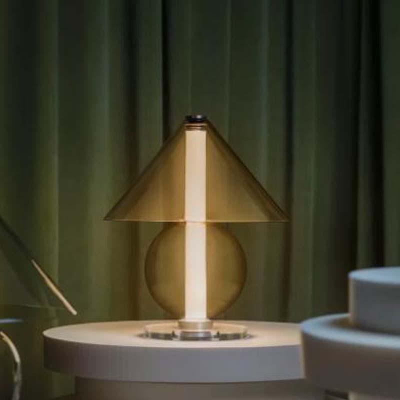 创意个性彩色玻璃小台灯现代简约北欧卧室床头客厅书房书桌装饰灯