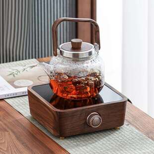 高硼硅玻璃提梁壶蒸茶壶烧水壶蒸煮两用壶热水壶电陶炉煮茶器茶具