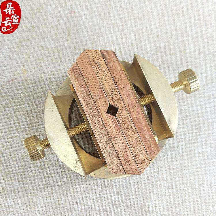 厂家销售铜印床可拆卸小号圆形纯铜旋转刻床夹具文方篆刻工具印床