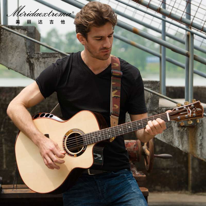 【可 】美丽达春夏秋冬面单全单板民谣木吉他41寸指弹唱电箱