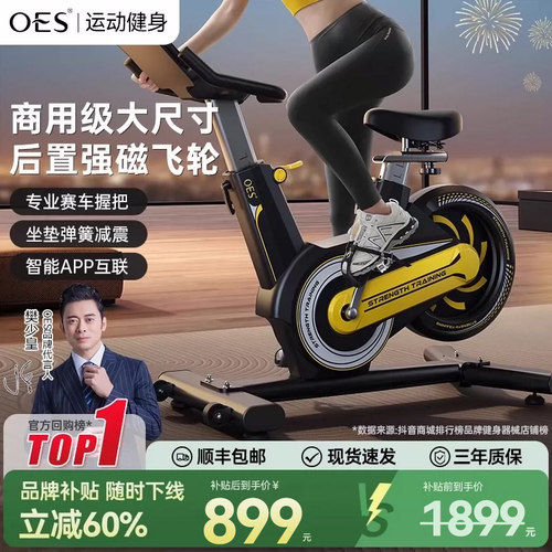 OES动感单车后置强磁飞轮
