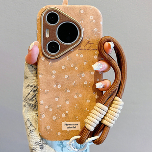 适用华为Pura70Pro手机壳新款p70秋冬小羊皮p60小众高级感p60女神气质p502025新款不撞款新年pro硬壳手机套