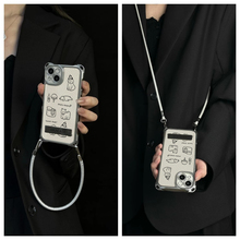 适用苹果16Promax女新款手机壳iPhone15pro夏日可爱14plus超好看13斜挎带挂绳支架12简约软壳超薄防摔保护套