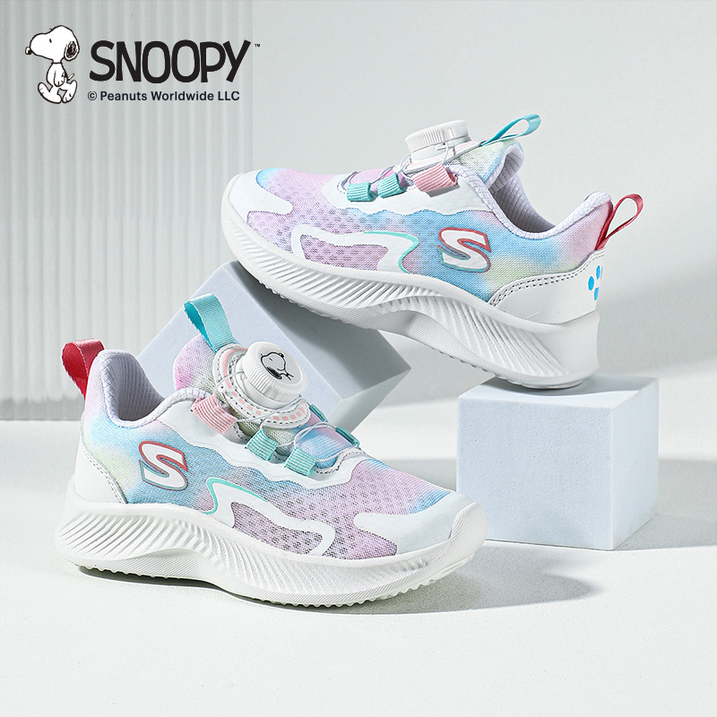 史努比女童网面运动鞋新款