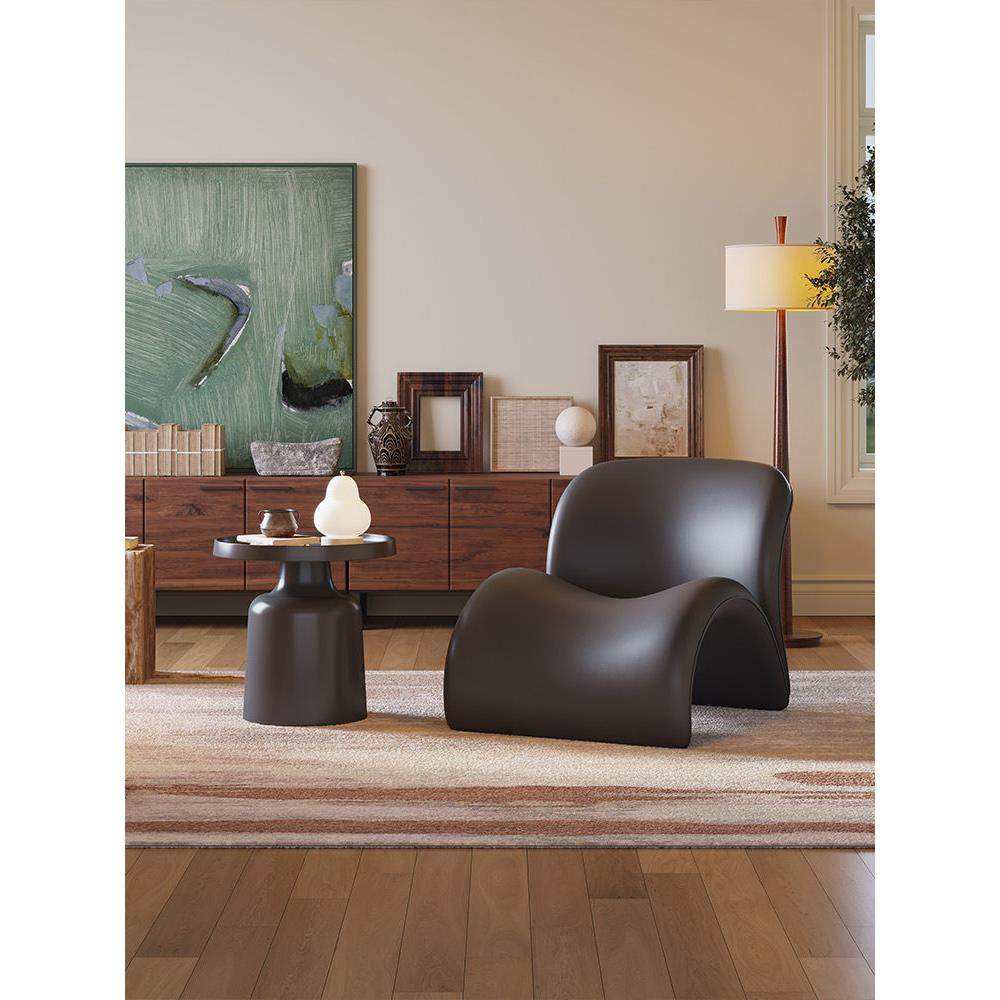 异形单椅设计师款单人沙发轻奢高级感美容院皮沙发客厅休息区接待