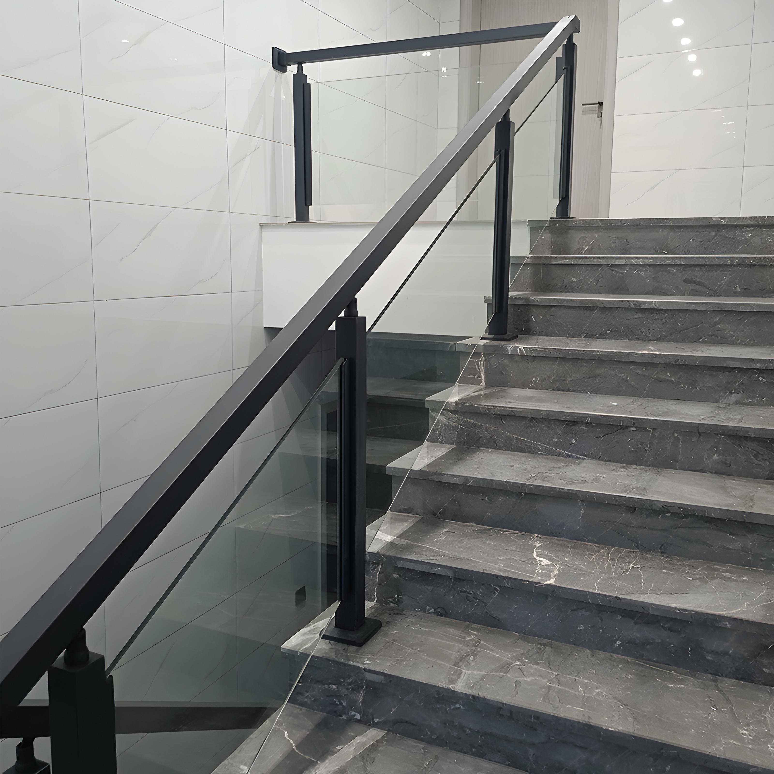 钢化玻璃楼梯扶手护栏不锈钢栏杆自装农村自建房室内家用阳台护栏