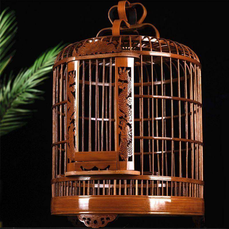 海洋笼王新款画眉鸟笼子竹子全套配件圆笼鹩八哥鸟笼竹制大号,宠物/宠物食品及用品,鸟笼,淘宝优惠券,粉丝福利购,淘宝优惠卷