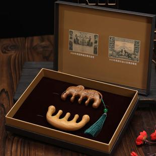 白象梳新产品绿檀香经络按摩木梳礼盒两件套礼品生日节日礼品