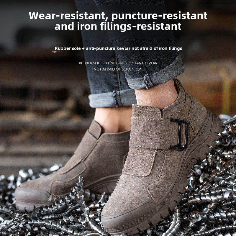 男劳保鞋，防摔防刺，秋冬丝绒，防寒保暖，钢头，焊接工地，耐磨,居家日用,防护鞋,淘宝优惠券,粉丝福利购,淘宝优惠卷